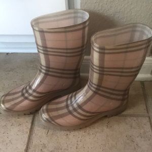 Burberry rain boots